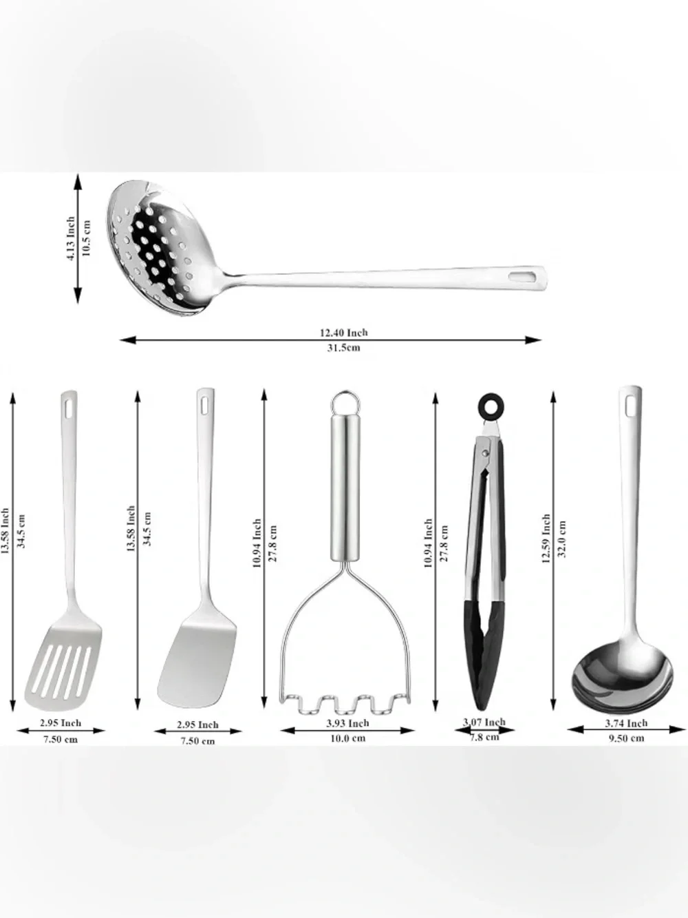 Stainless Steel Kitchen Utensils Set 6 Pieces